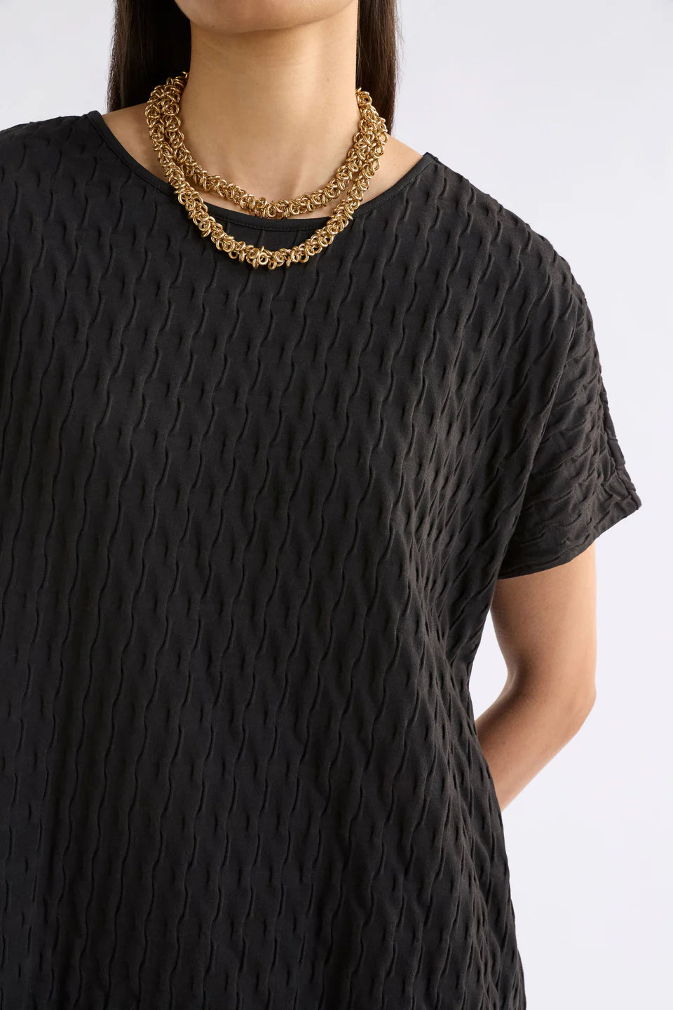 Elk - Orta Boxy T Shirt - Black - A411BS25