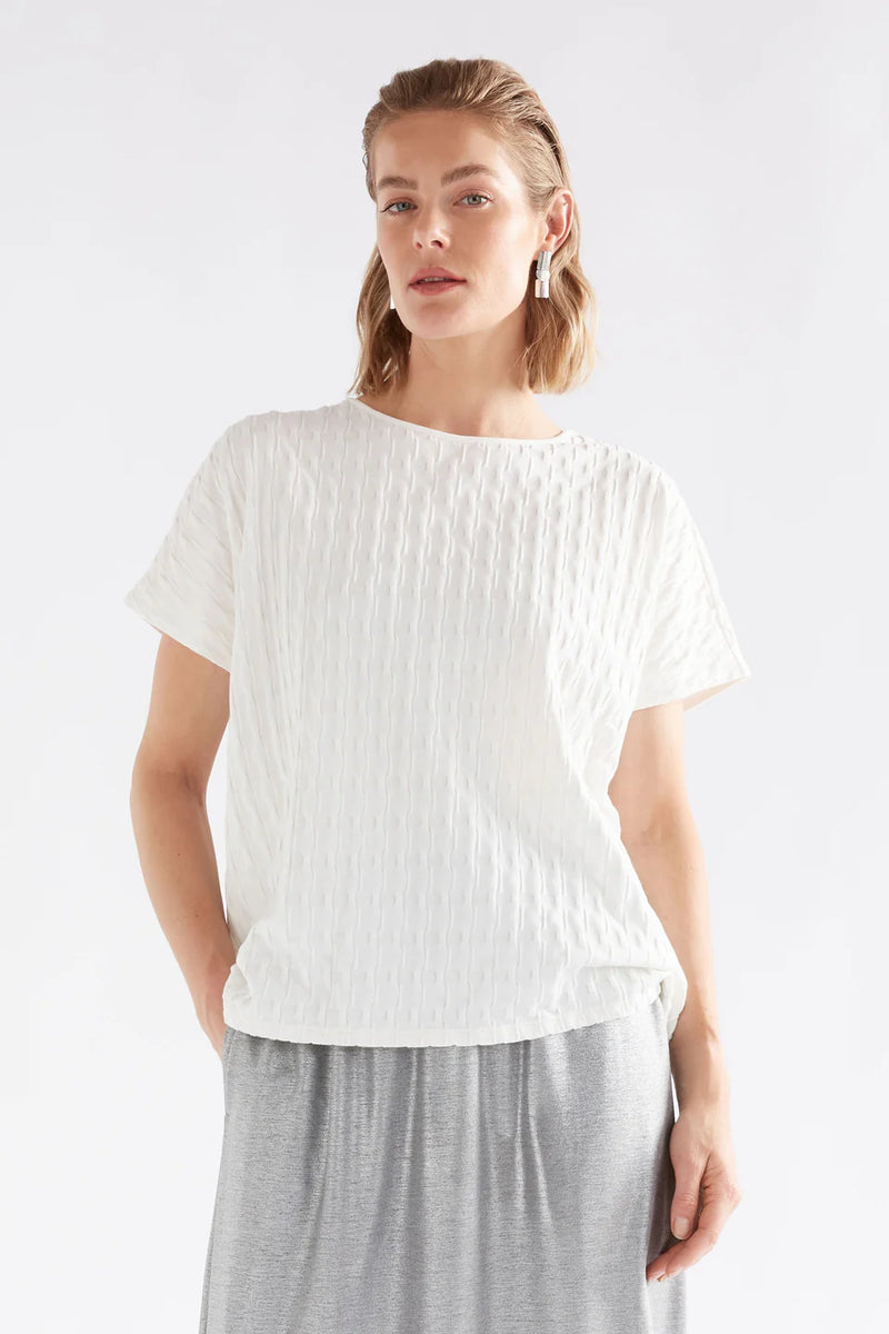 Elk - Orta Boxy T Shirt - White - A1411WS25