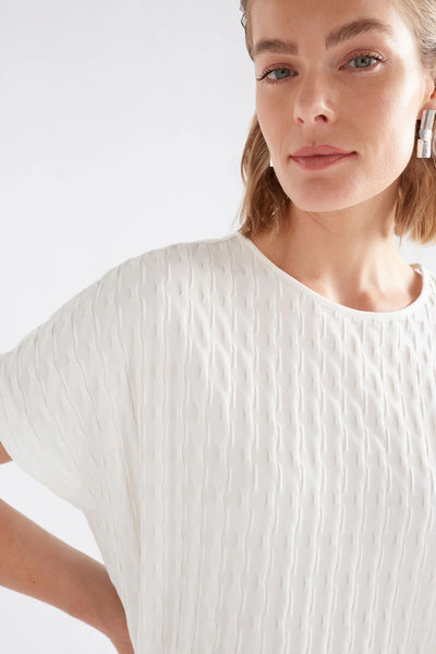 Elk - Orta Boxy T Shirt - White - A1411WS25