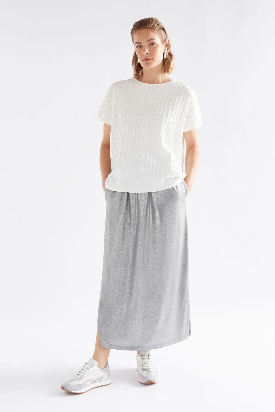 Elk - Orta Boxy T Shirt - White - A1411WS25