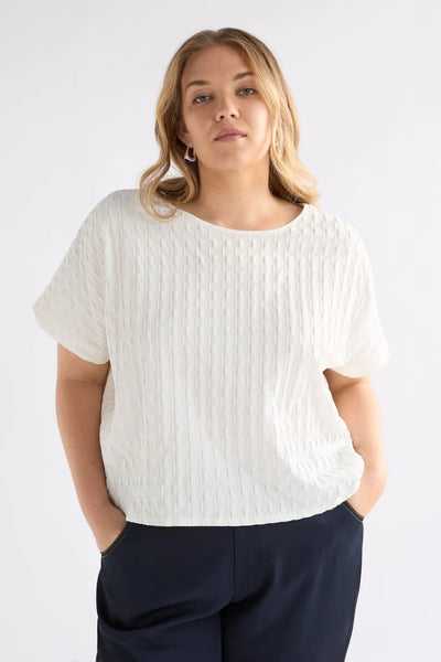 Elk - Orta Boxy T Shirt - White - A1411WS25
