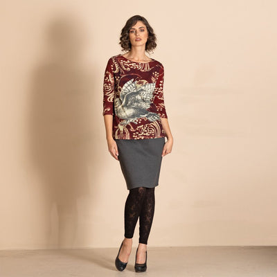 Megan Salmon - Owl Audrey Tee - M6721