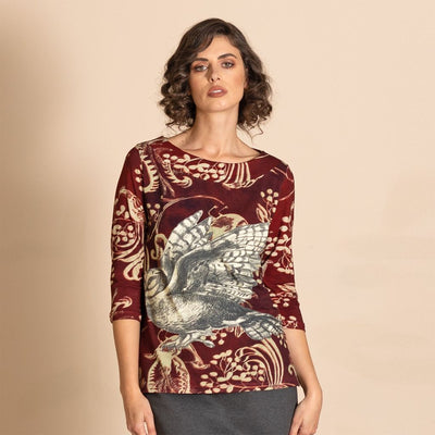 Megan Salmon - Owl Audrey Tee - M6721