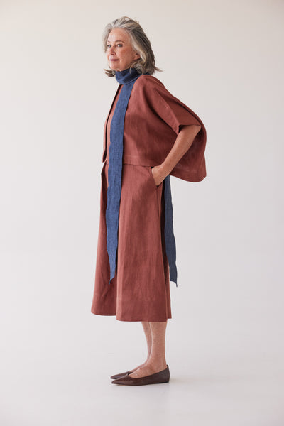 Eva's Sunday - Paloma Sleeveless Dress - Brick