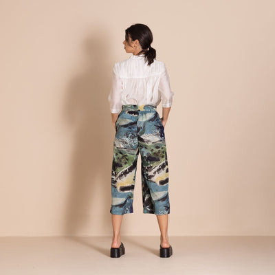 Megan Salmon - Park Life 7/8 Loose Wide Leg Pant