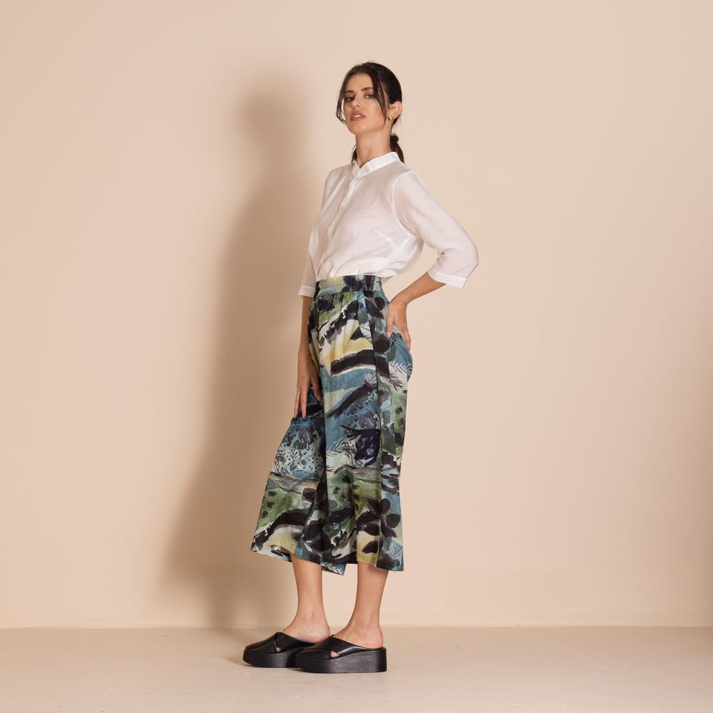 Megan Salmon - Park Life 7/8 Loose Wide Leg Pant