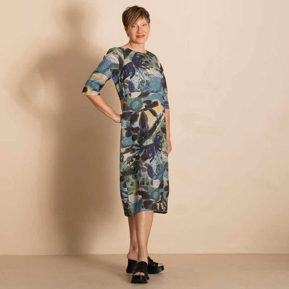 Megan Salmon Linen Romance Dress - Park Life - M8022