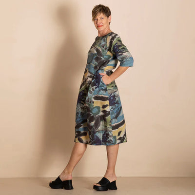 Megan Salmon Linen Romance Dress - Park Life - M8022