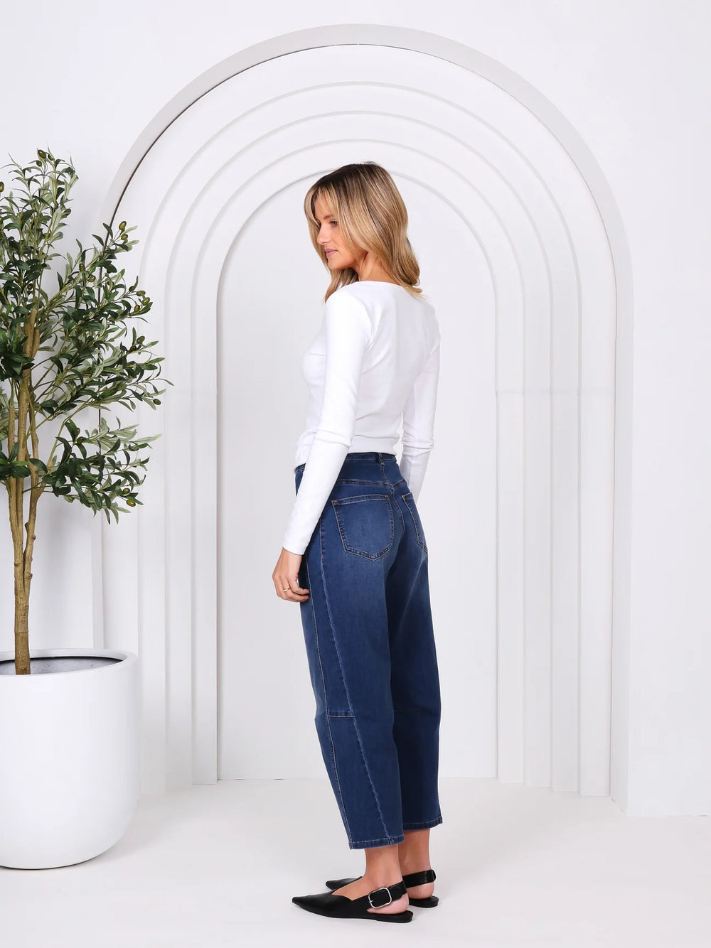 Monaco Jeans - Toni Barrel Jeans - PDN82MJ Blue denim
