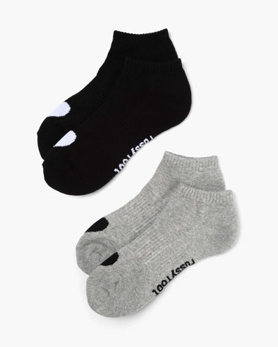 Pussyfoot - 2pk Hearts Cushion Ankle Socks | Grey/Black