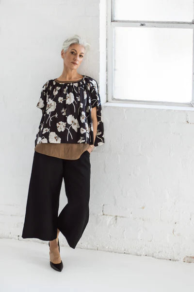 Eva's Sunday - Poppy Top - Fragile Bloom Liberty - EST391