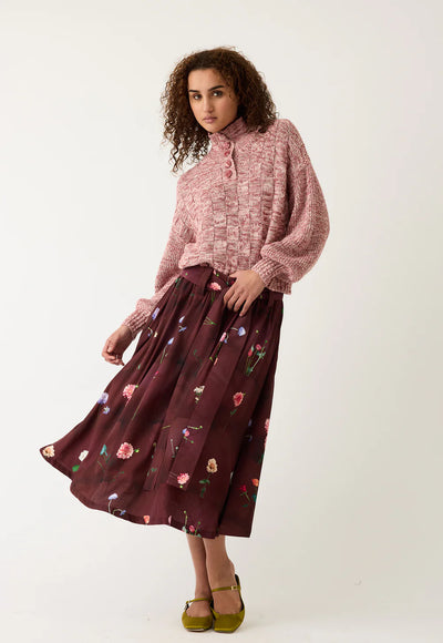 Nancybird - Porcelain Tie Skirt - Bloom Tile - W26-A23BT
