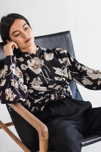 Eva's Sunday - Posie Blouse - Fragile Bloom Liberty - EST428