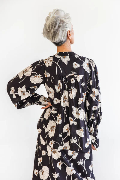 Eva's Sunday - Posie Blouse - Fragile Bloom Liberty - EST428