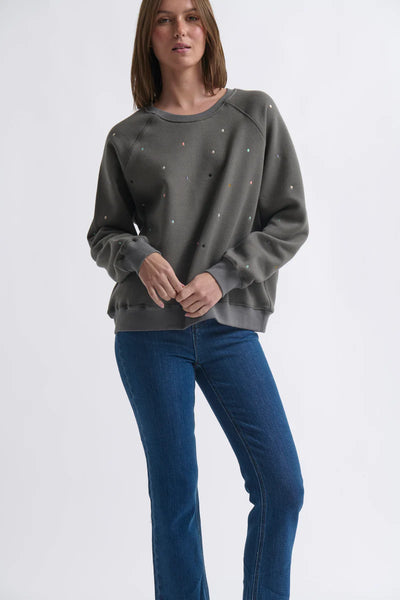 Kireina - Patti Sweatshirt - Dot - Licorice - KAU260056