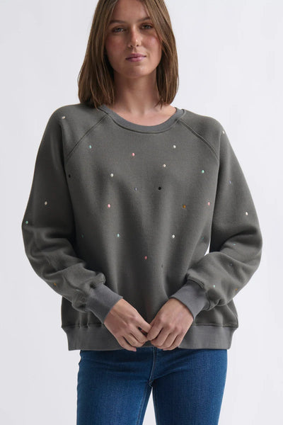 Kireina - Patti Sweatshirt - Dot - Licorice - KAU260056