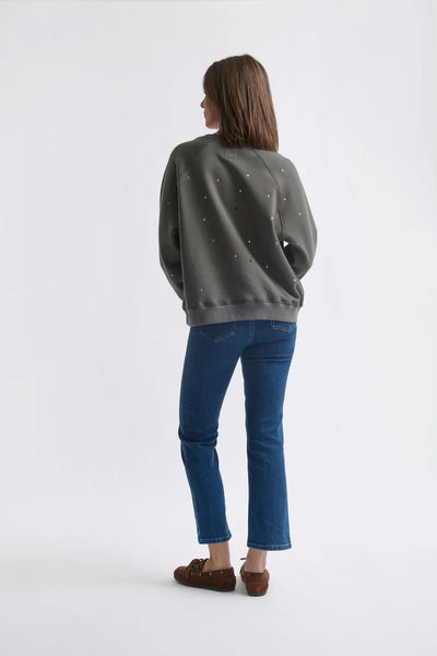 Kireina - Patti Sweatshirt - Dot - Licorice - KAU260056