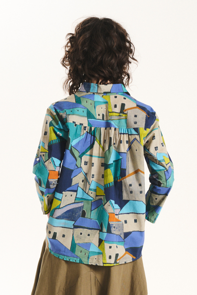 Olga De Polga - Pueblito Shirt - Blue - SH2898