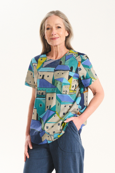 Olga De Polga - Pueblito Top - Blue - TP2898