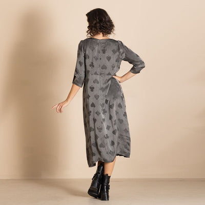Megan Salmon - Queen of Hearts Paradise Dress - Charcoal - MSW26-M8712