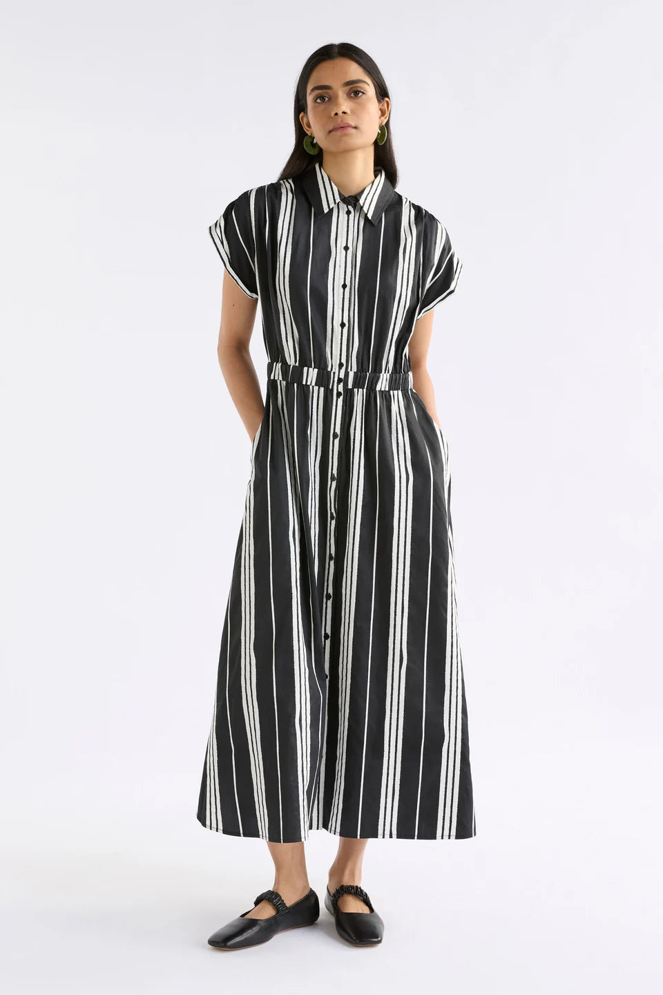 Elk - Reza Shirt Dress - Reza Print - Black - A1371BS25