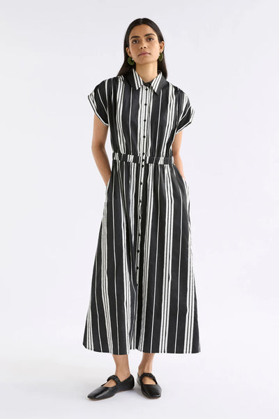 Elk - Reza Shirt Dress - Reza Print - Black - A1371BS25