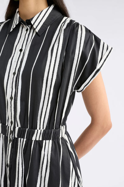 Elk - Reza Shirt Dress - Reza Print - Black - A1371BS25