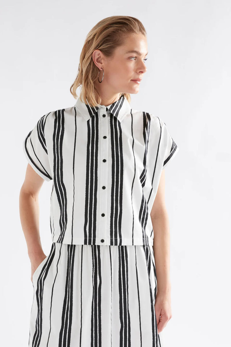 Elk - Reza Shirt - Reza Print - White - A1302WS25