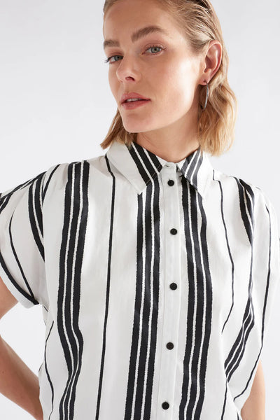 Elk - Reza Shirt - Reza Print - White - A1302WS25