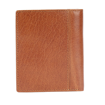 Rugged Hide - Koru Mens Bi Fold Wallet - Brandy
