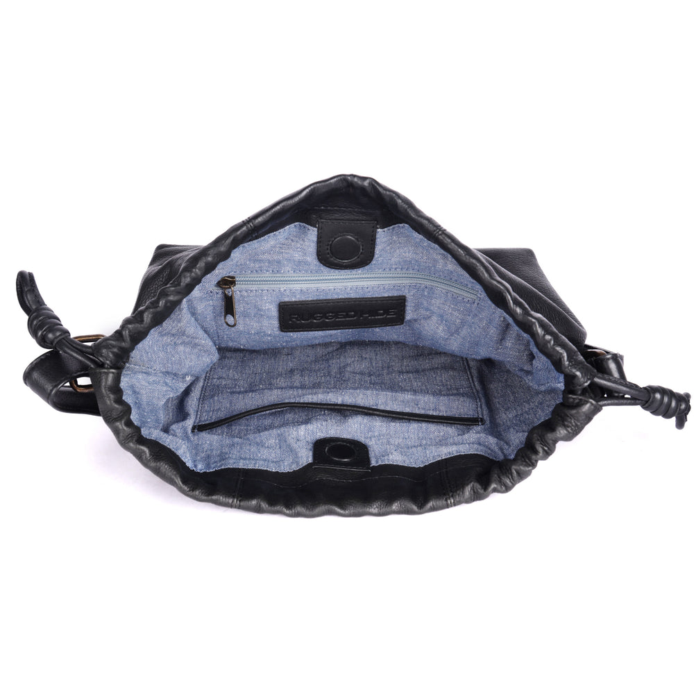Rugged Hide - Rhodes Drawstring Bag - Black - RH2560