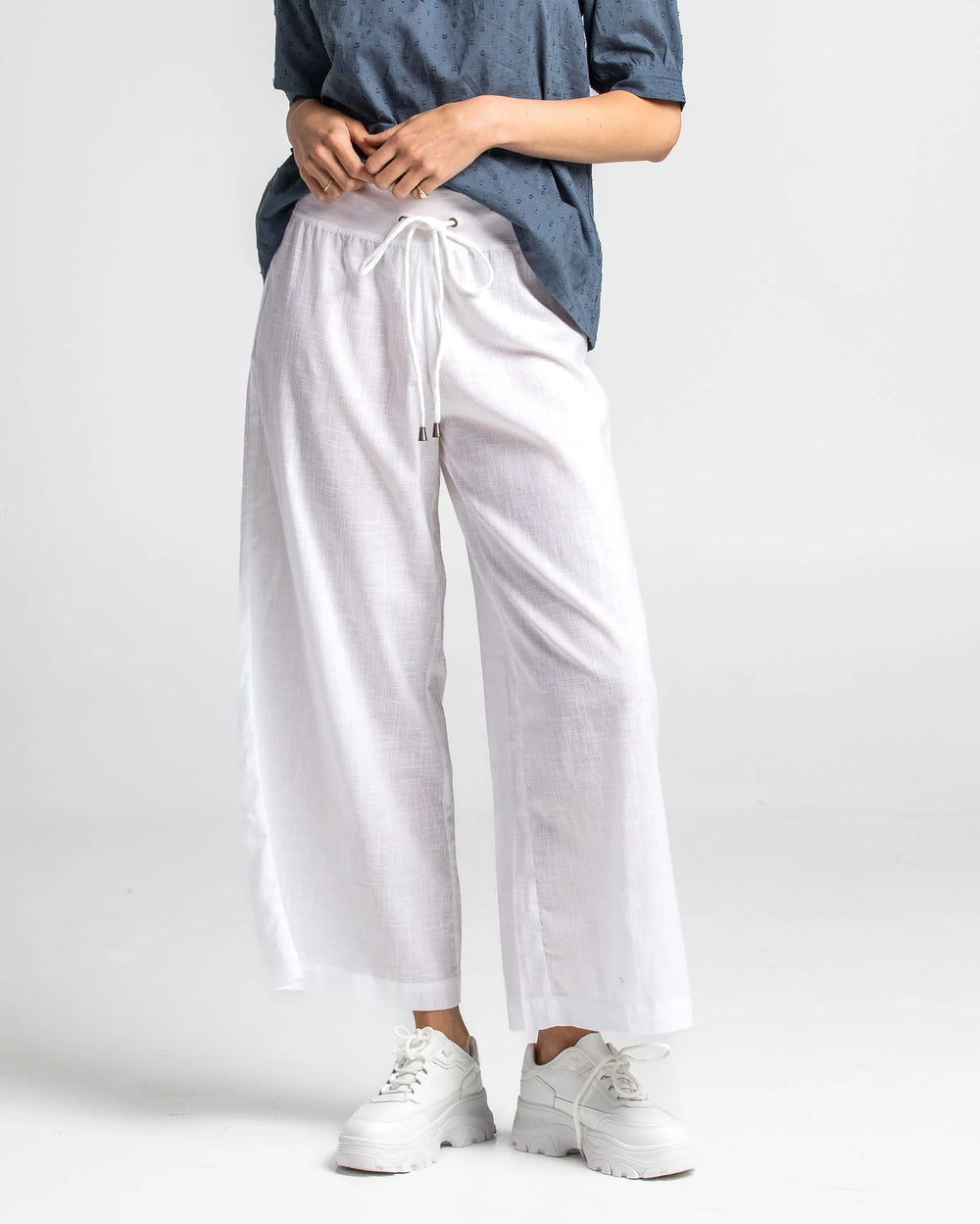 Boom Shankar - Ria Pant Basic - White - AS-PA02-02