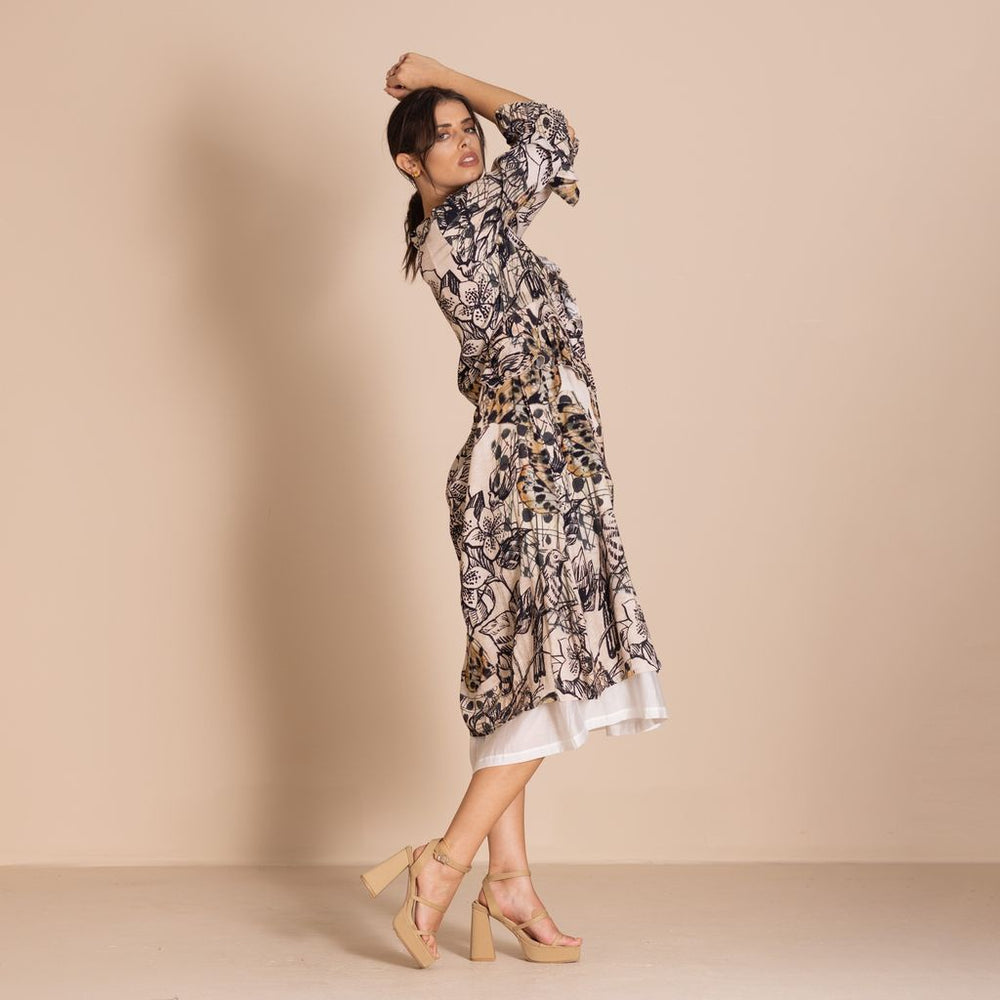 Megan Salmon - Rosencrantz Frill Dress - M8630