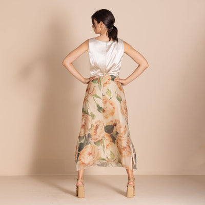 Megan Salmon - Roses Maxi Skirt - M7612