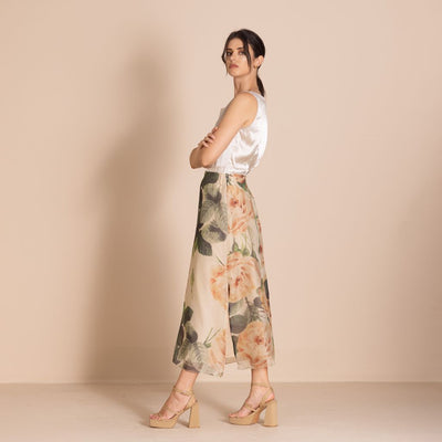 Megan Salmon - Roses Maxi Skirt - M7612