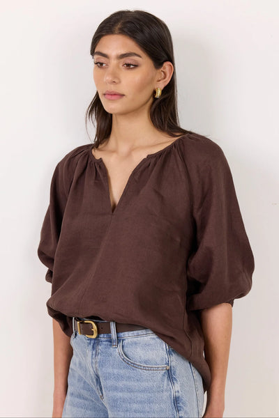 RE:UNION Label - Revolutionary Relaxed Top - Dark Chocolate