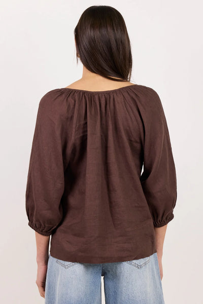 RE:UNION Label - Revolutionary Relaxed Top - Dark Chocolate