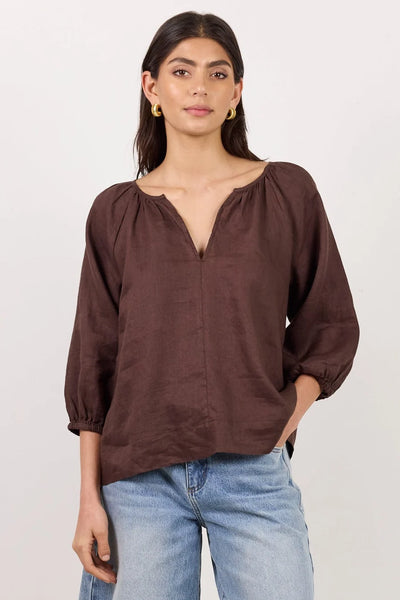 RE:UNION Label - Revolutionary Relaxed Top - Dark Chocolate