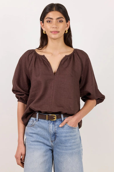 RE:UNION Label - Revolutionary Relaxed Top - Dark Chocolate