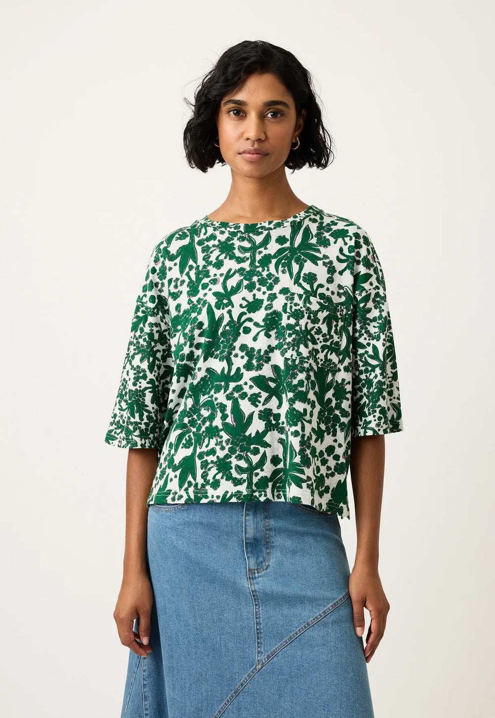 Nancybird - Tasmin Boxy Tee - Parsley - S26-A03PY