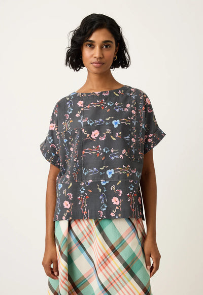 Nancybird - Dolman Top - Watercolour Charcoal - S26-A40CH