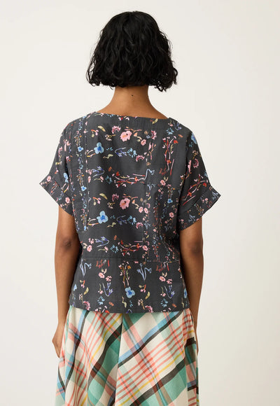 Nancybird - Dolman Top - Watercolour Charcoal - S26-A40CH