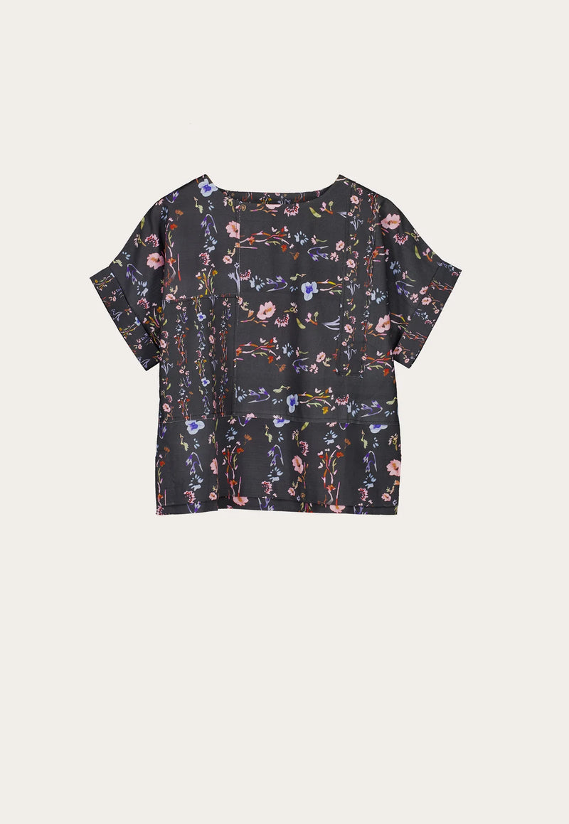 Nancybird - Dolman Top - Watercolour Charcoal - S26-A40CH