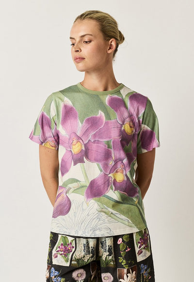 Nancybird - Apollo Tee - Bollea Orchid