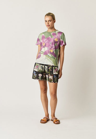 Nancybird - Apollo Tee - Bollea Orchid
