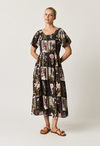 Nancybird - Daphne Dress - Charcoal Archive Floral