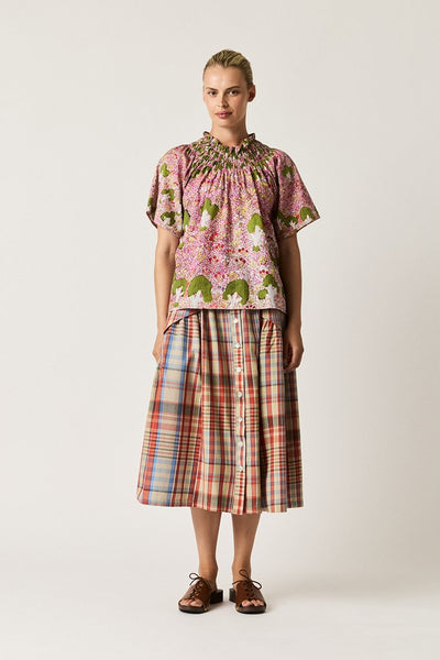 Nancybird - Meadows Frill Neck Top - View of Country