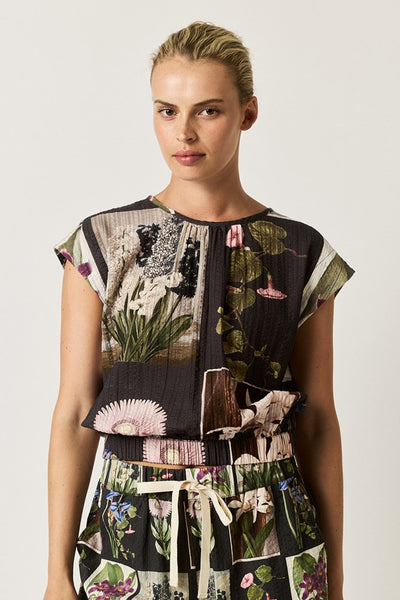 Nancybird - Sabrina Top - Charcoal Archive Floral