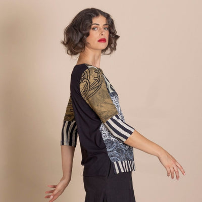 Megan Salmon - Stripes Audrey Tee