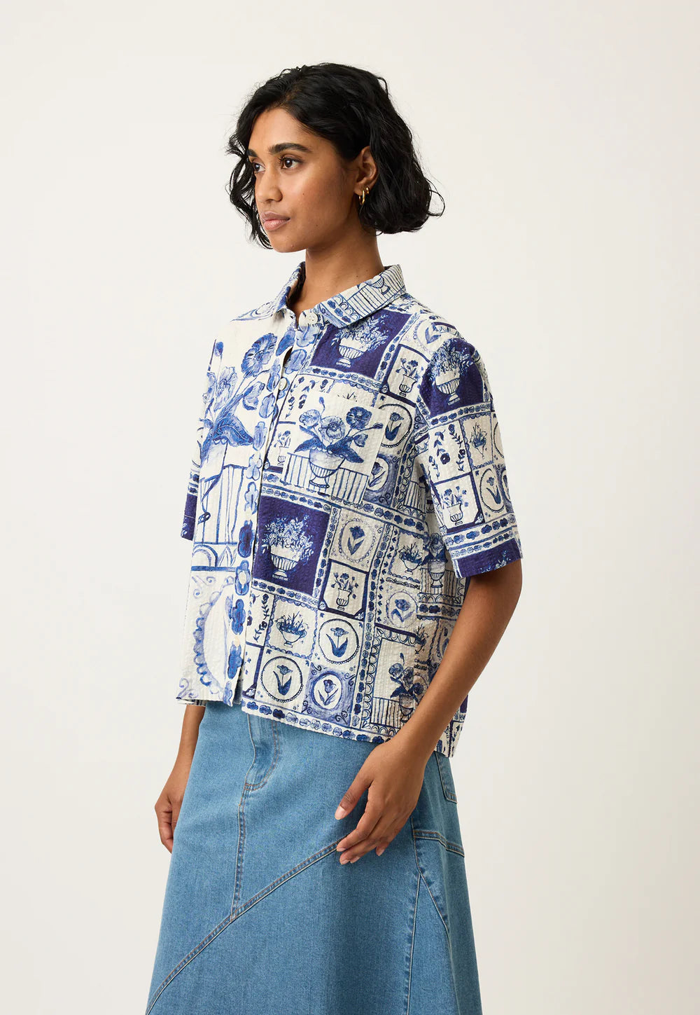 Nancybird - Summer Shirt - Lyon Tile - S6-A33LT